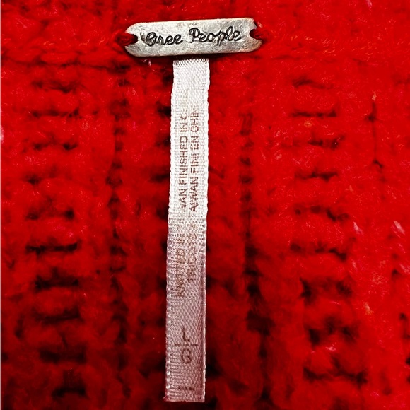 Free People Vibrant Red Sweater - Picture 3 of 4